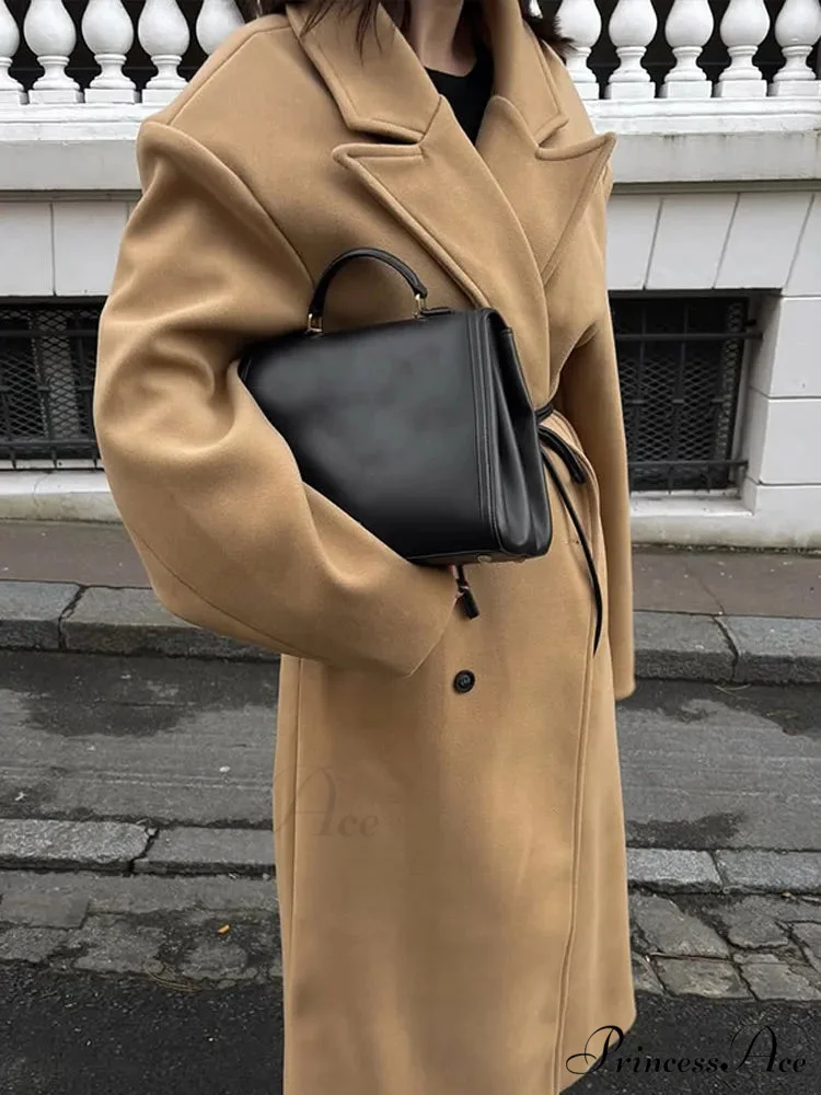 Brown Woolen Dual Buttoned Coat - Image 5