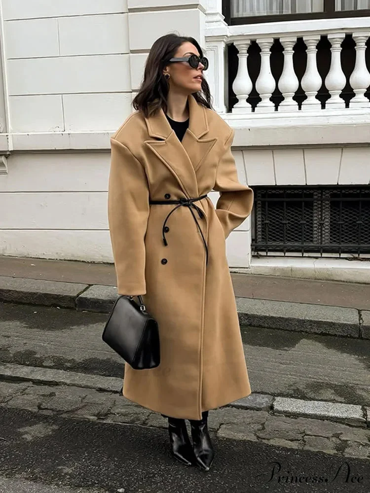 Brown Woolen Dual Buttoned Coat - Image 6