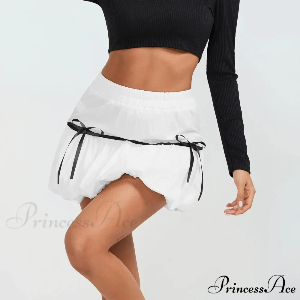 Bubble Ribbon A-Line Skirt - Image 4