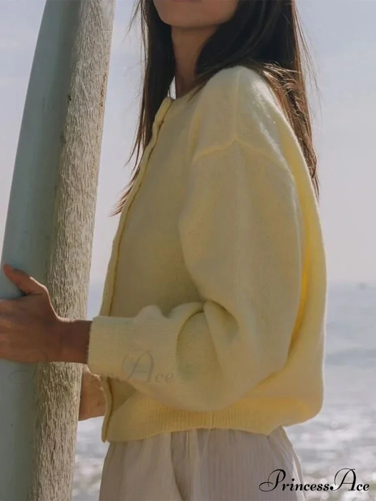 Button Down Airy Knit Cardigan - Image 3