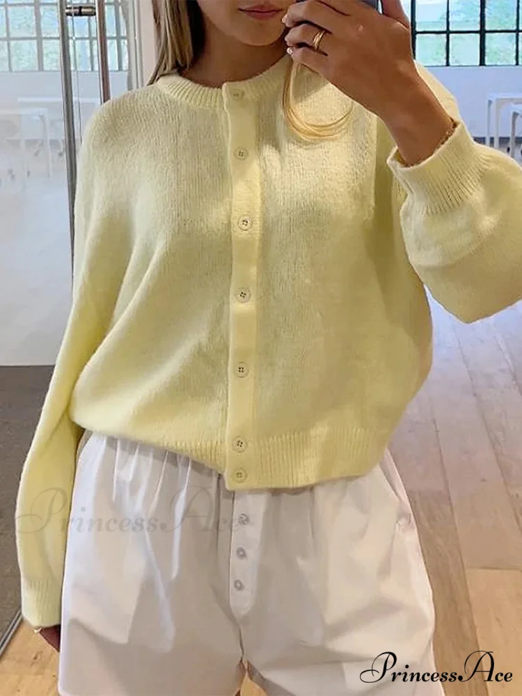 Button Down Airy Knit Cardigan - Image 4