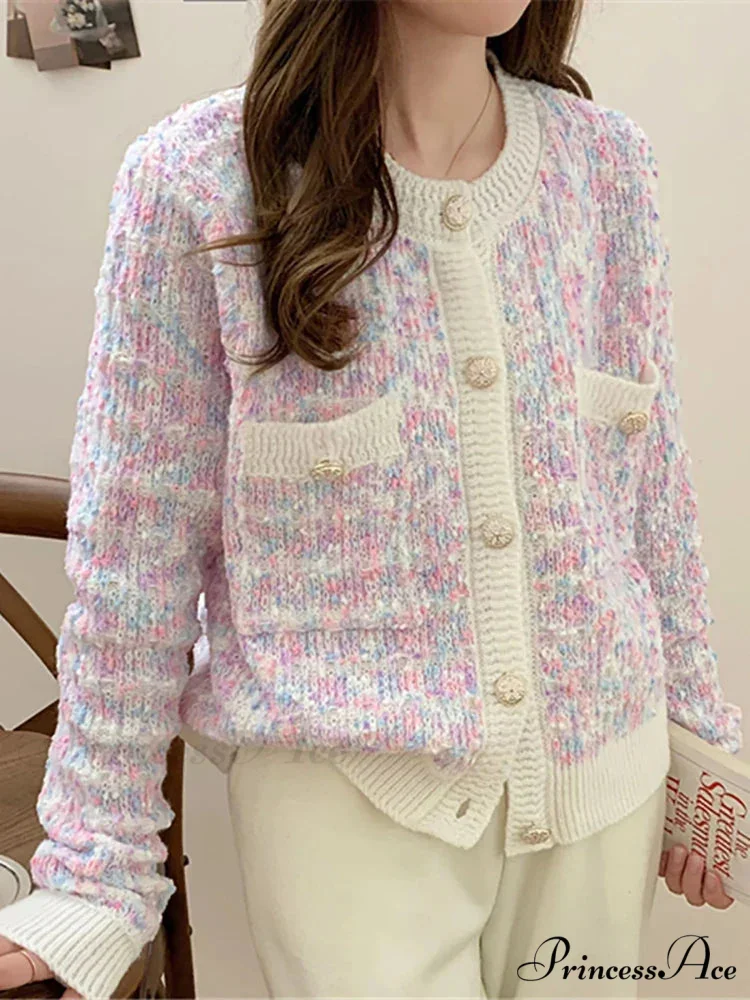 Button-Up Baggy Knit Korean Style Fall Winter Cardigan - Image 2
