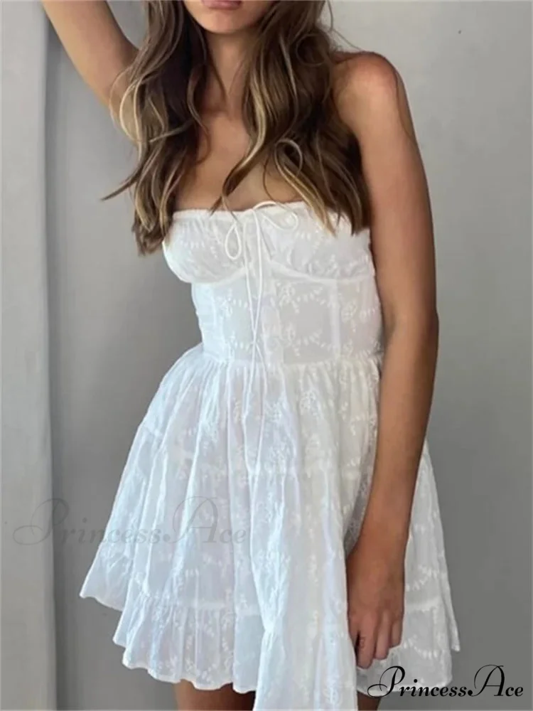 Buttoned Sleeveless Flared Mini Dress - Image 2