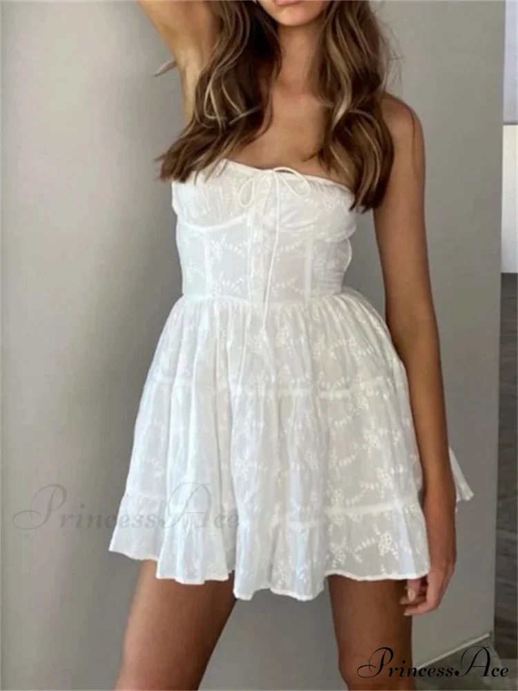 Buttoned Sleeveless Flared Mini Dress - Image 3