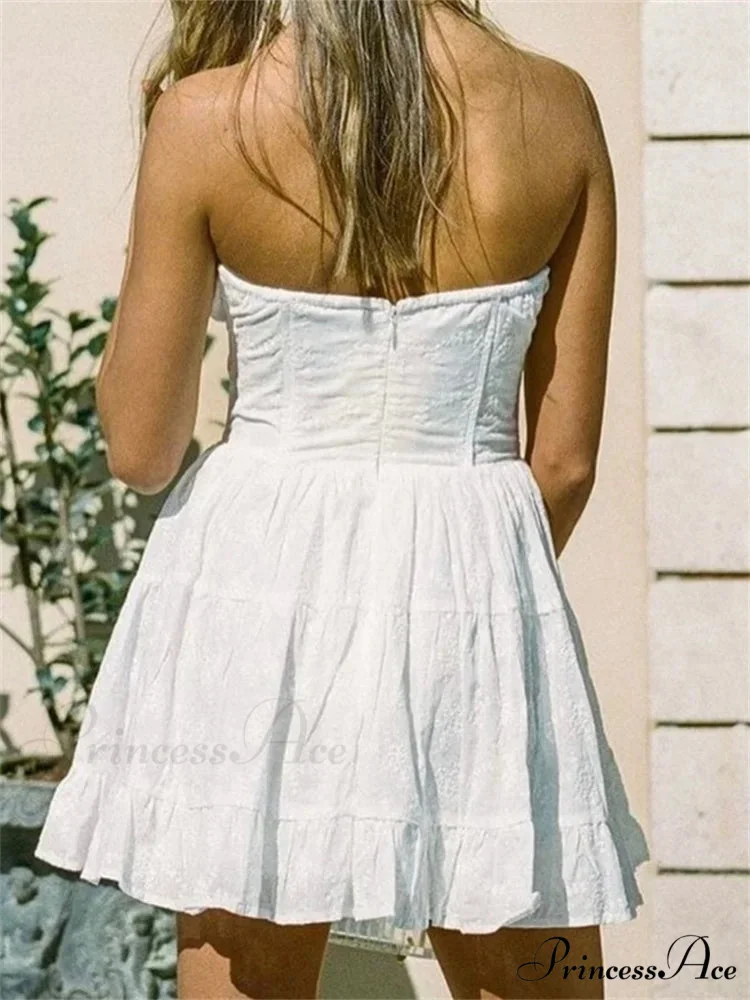 Buttoned Sleeveless Flared Mini Dress - Image 5