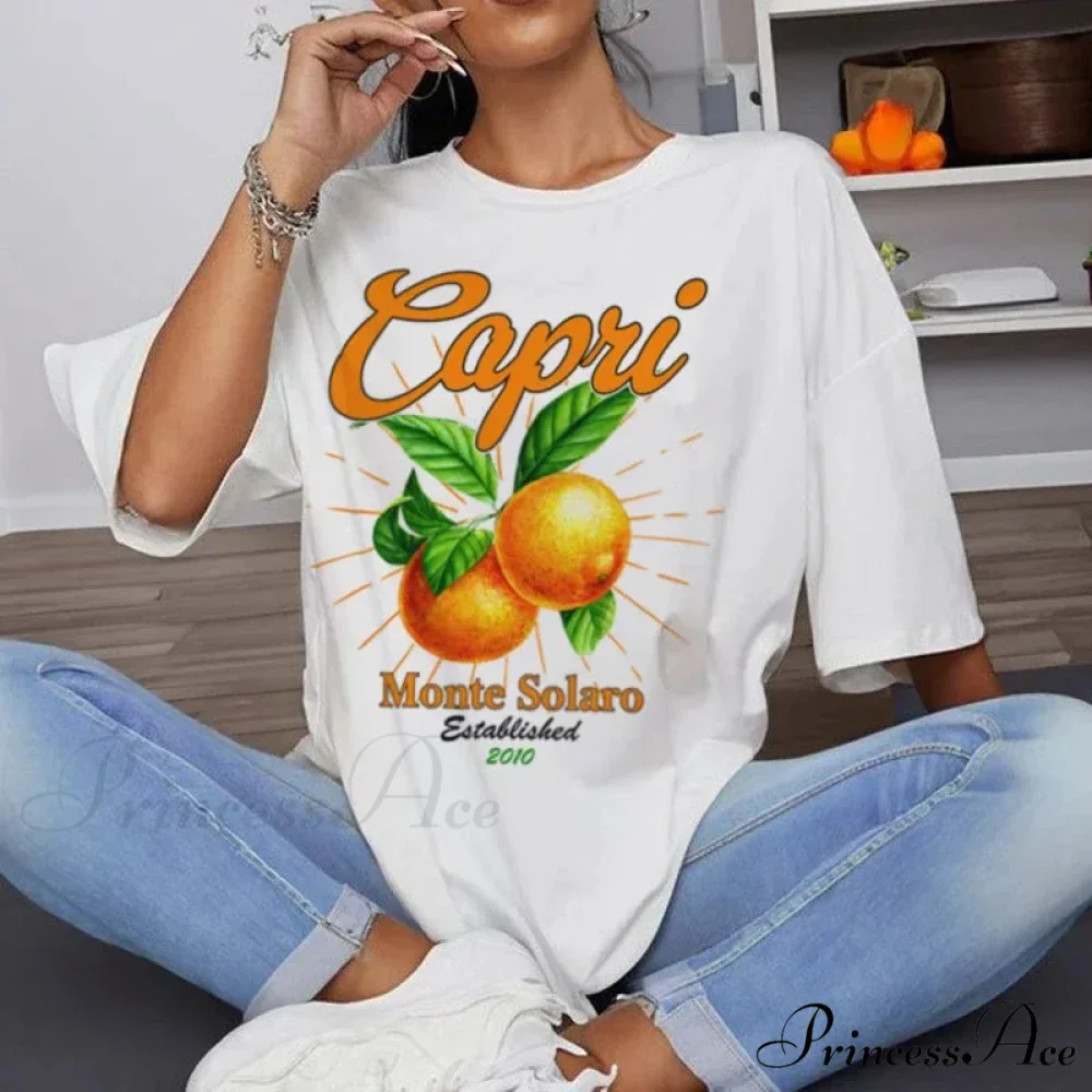Capri Tangerine Italy Holiday Shirt