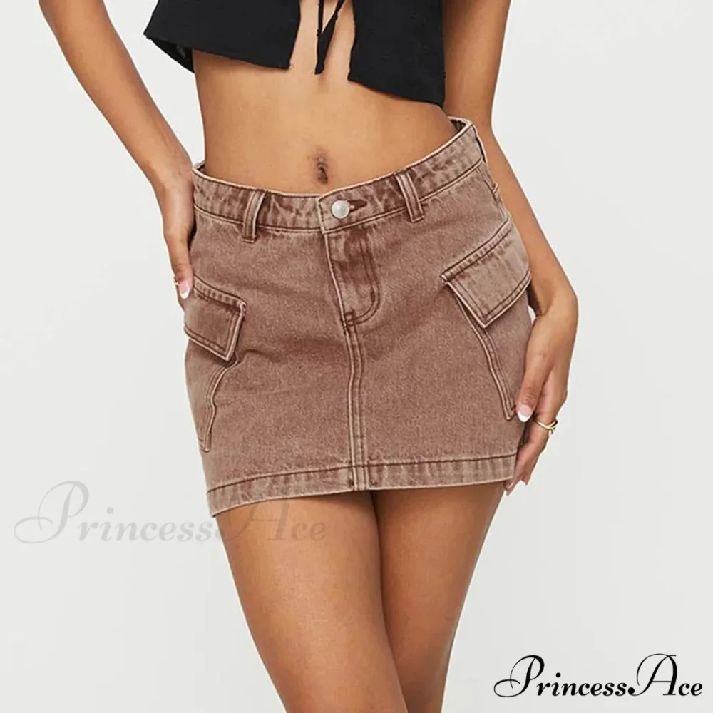 Cargo Pocket Small Waist Skirt - Image 5