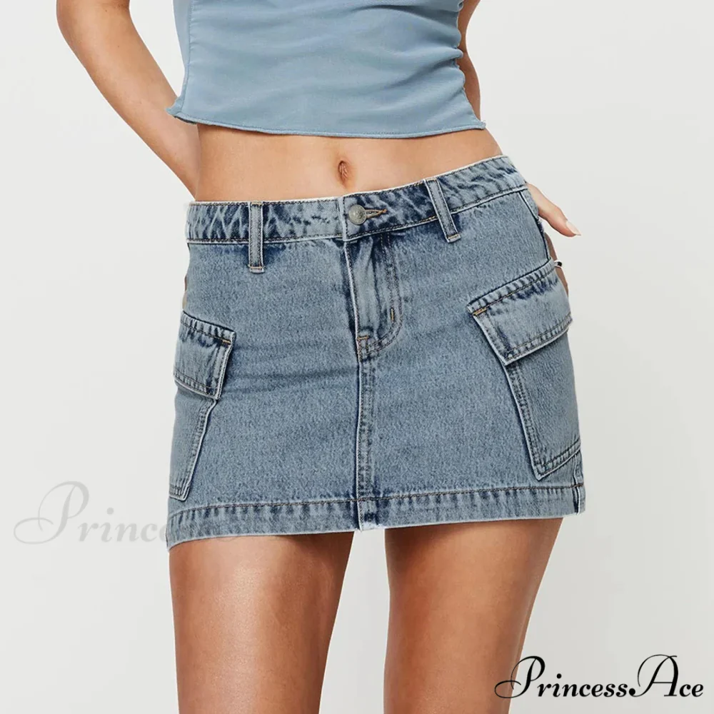 Cargo Pocket Small Waist Skirt - Image 6