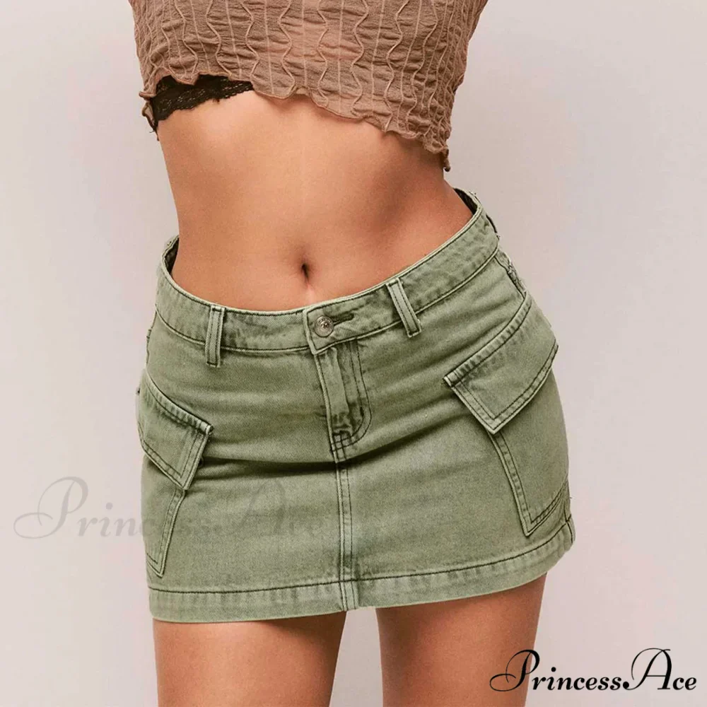 Cargo Pocket Small Waist Skirt - Image 7