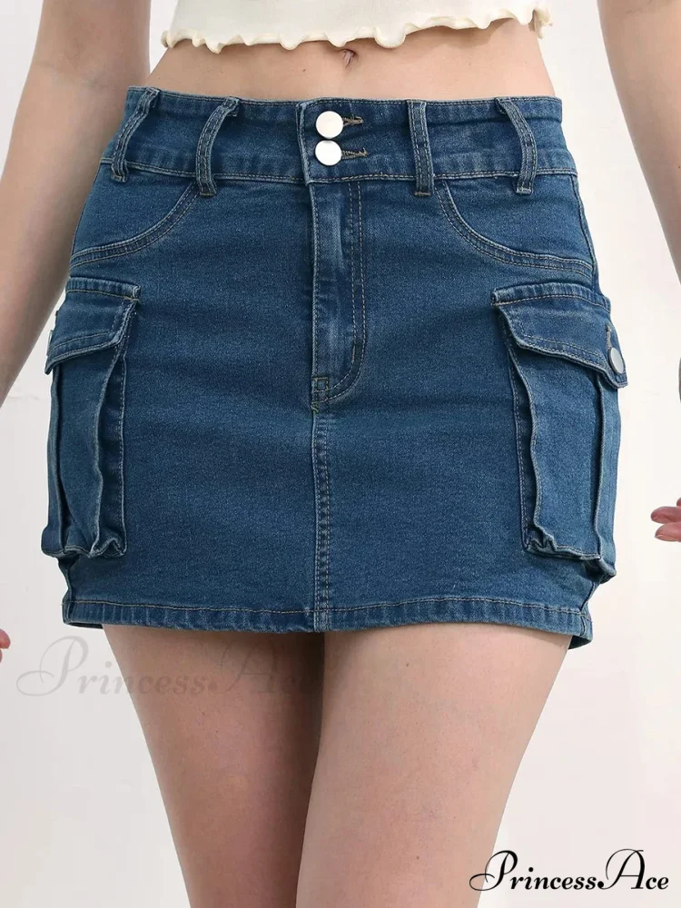 Cargo Pocket Small Waist Skirt - Image 8