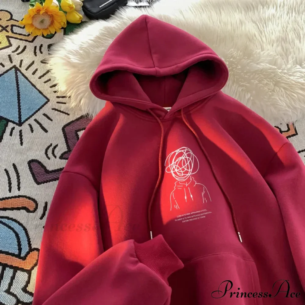 Cartoon Idea Print Rap Hoodie - Image 4