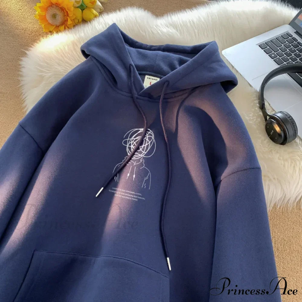 Cartoon Idea Print Rap Hoodie - Image 5