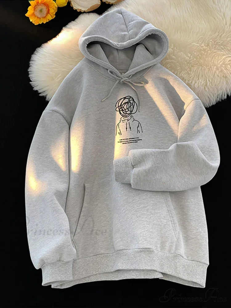 Cartoon Idea Print Rap Hoodie - Image 8