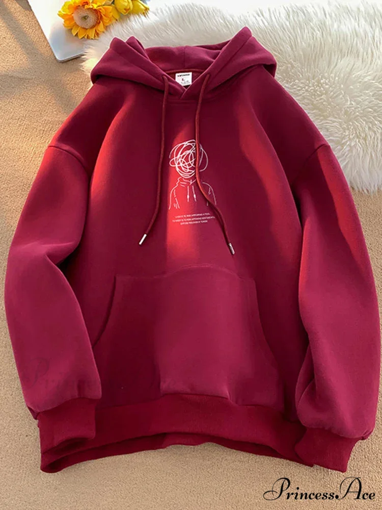 Cartoon Idea Print Rap Hoodie - Image 9