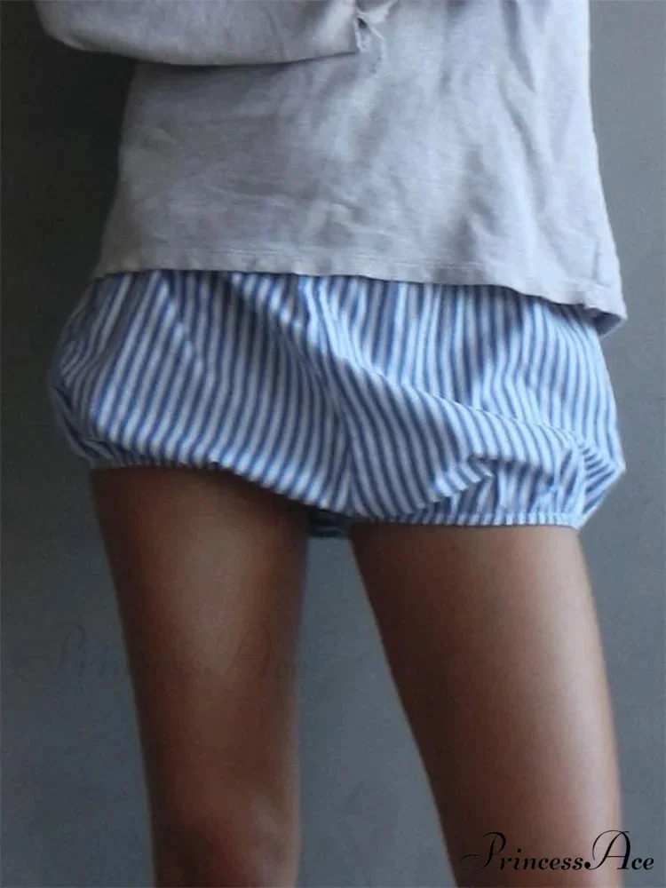 Checked Banded Elastic Waist Short - Image 5