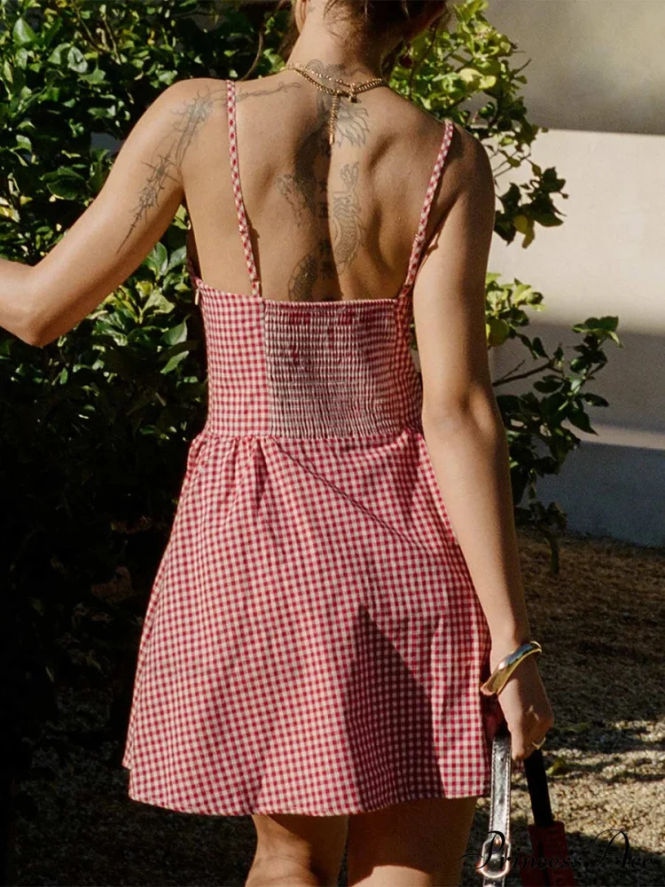 Checkered Beloved Mini Dress - Image 3