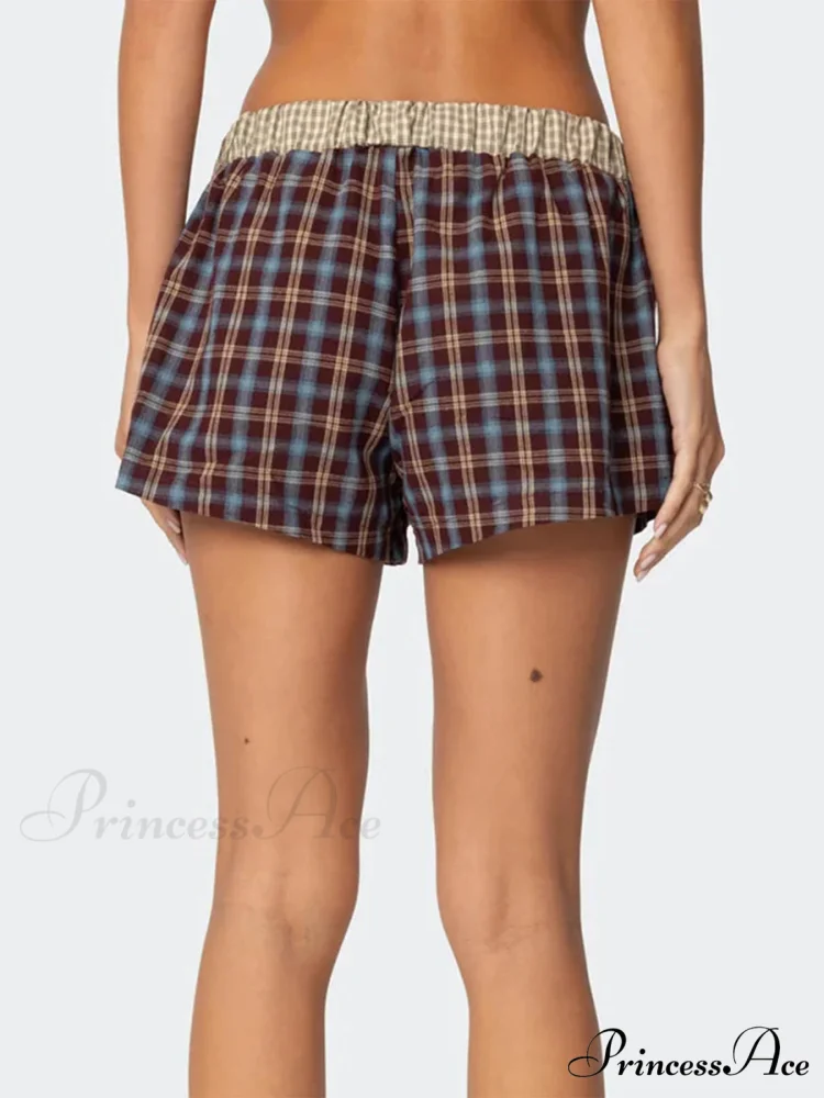 Checkered Boxer Stretchy Waist Short - Image 3