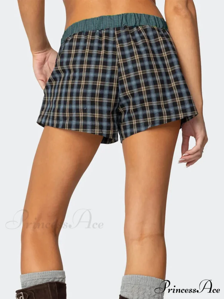 Checkered Boxer Stretchy Waist Short - Image 5