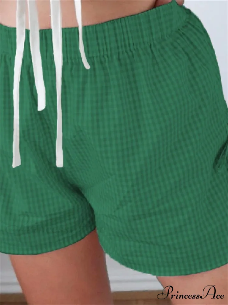 Checkered Divided Lace-Up Empty Brief - Image 5