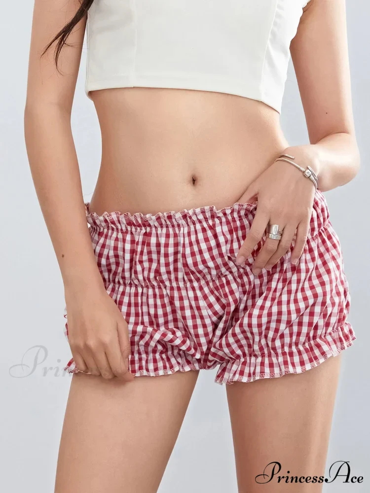 Checkered Frilled Retro Brief - Image 2