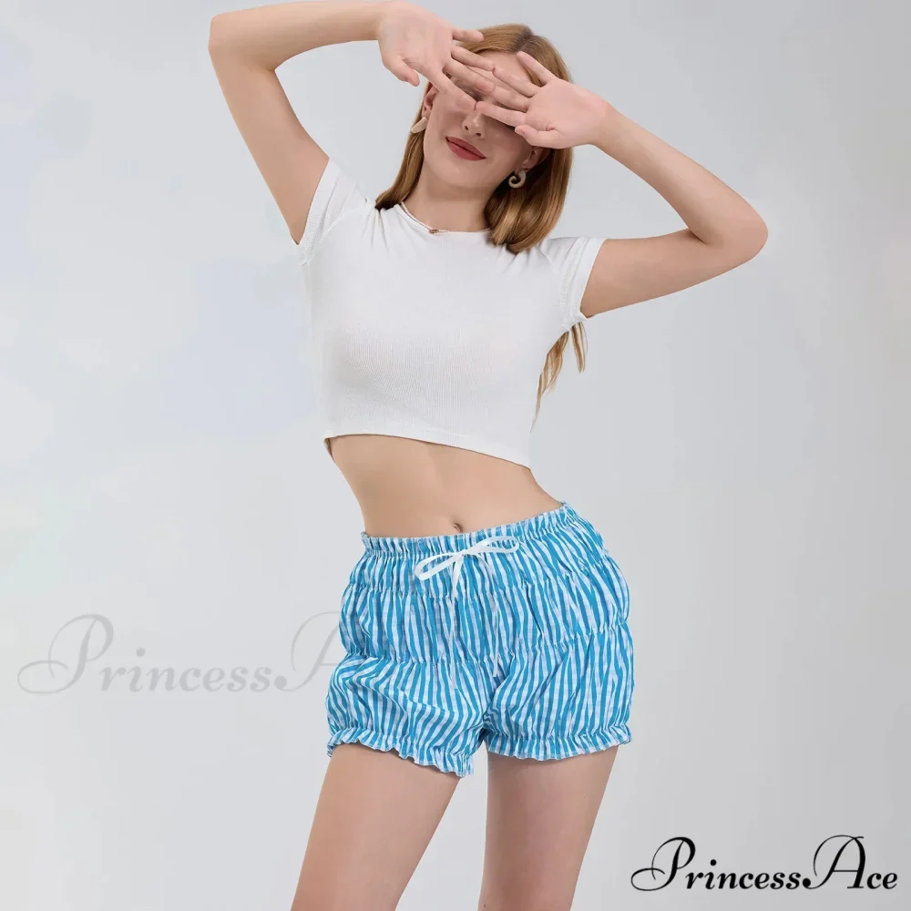 Checkered Frilled Sleepwear Bloomer Short - Image 6
