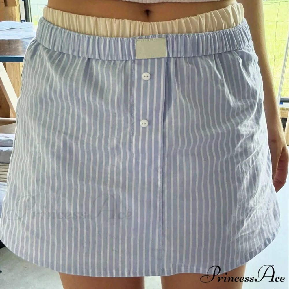 Checkered Gingham Short Skirt - Image 6