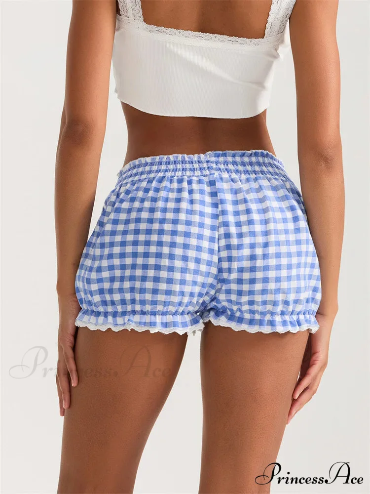 Checkered Lace Frill Bloomer Short - Image 4