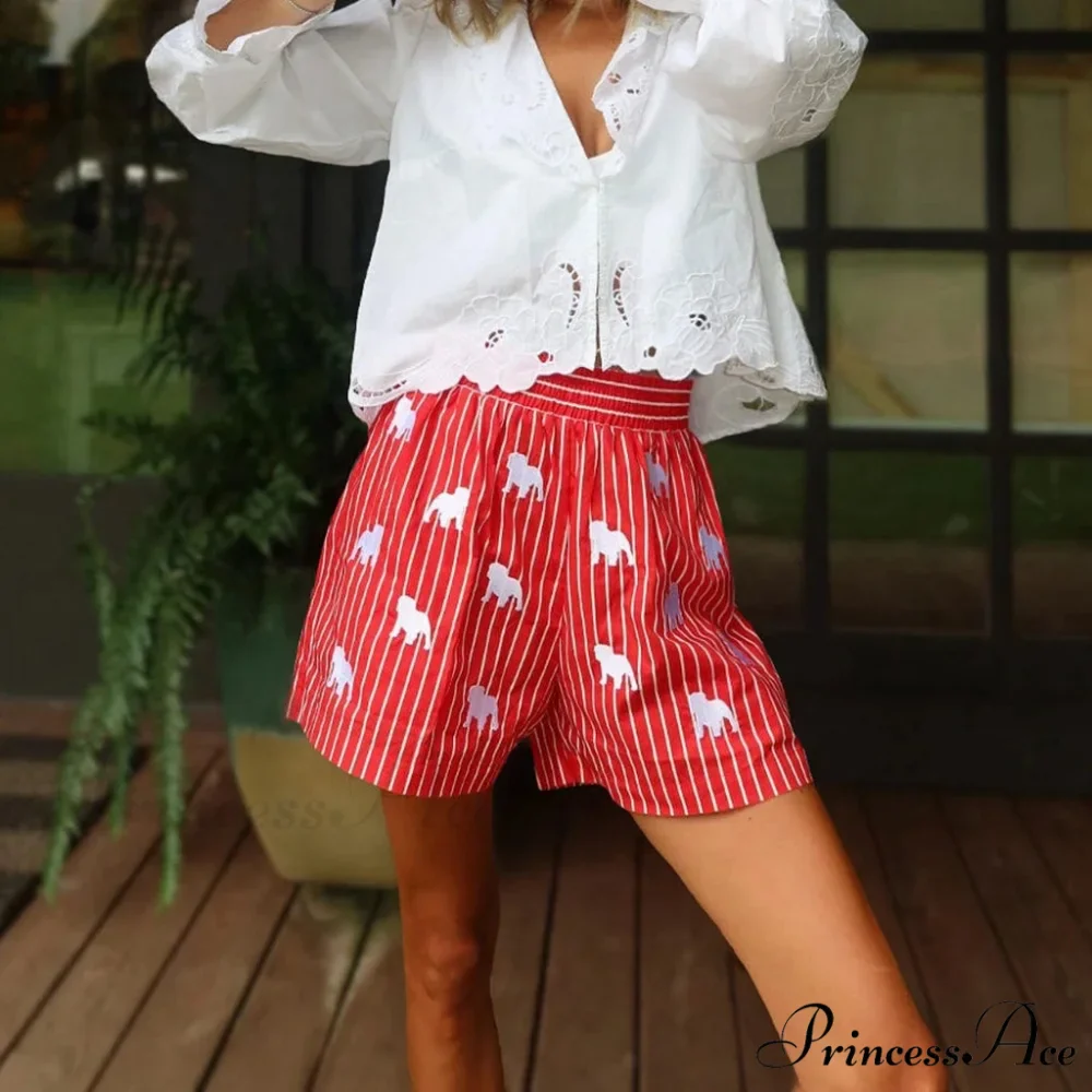 Checkered Line High-Waist Short - Image 5