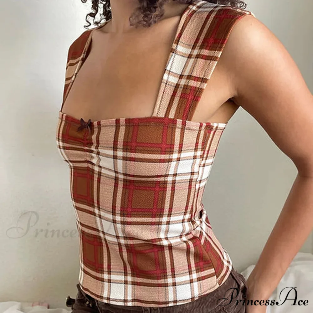Checkered Lines Square Crop Top - Image 5