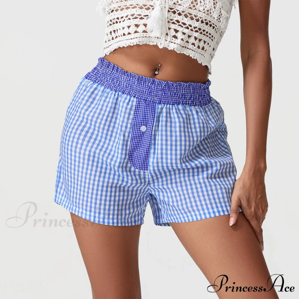 Checkered Patchwork Baggy Lounge Short - Image 2