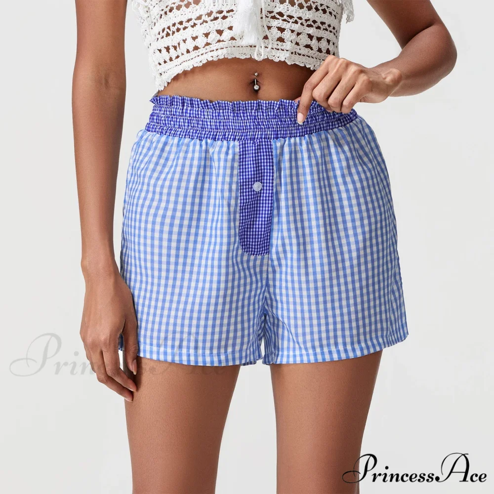 Checkered Patchwork Baggy Lounge Short - Image 3