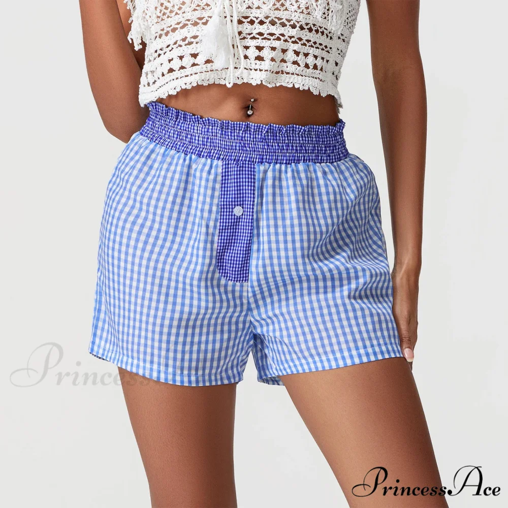 Checkered Patchwork Baggy Lounge Short - Image 4