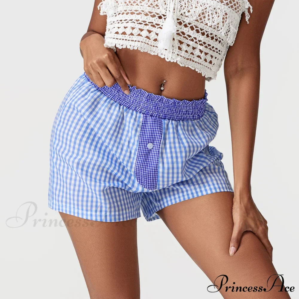 Checkered Patchwork Baggy Lounge Short - Image 5
