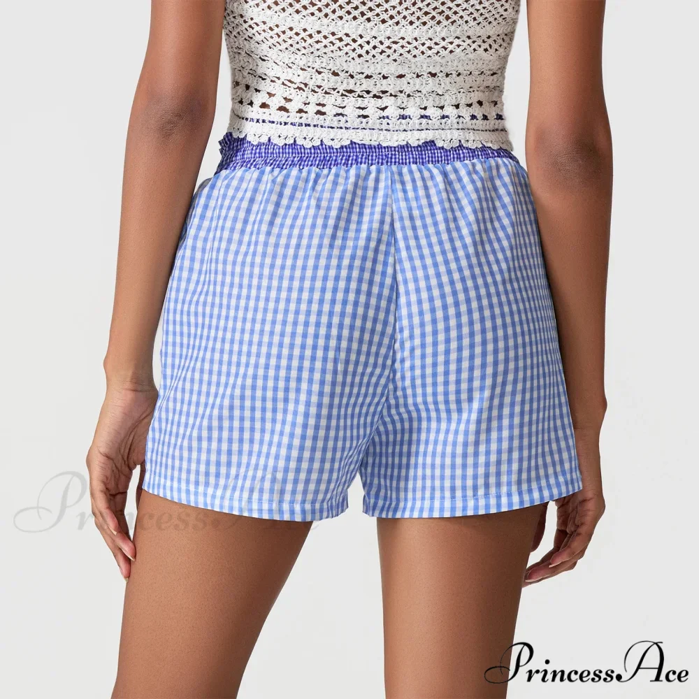 Checkered Patchwork Baggy Lounge Short - Image 6