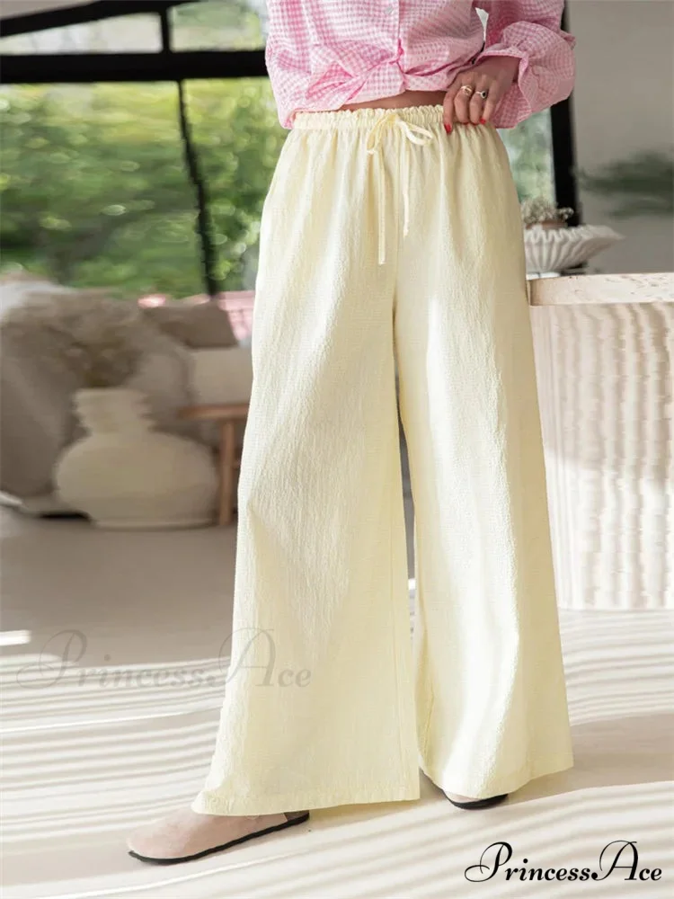 Checkered Pattern Drawstring Flexible Waist Relaxed Pant - Image 3