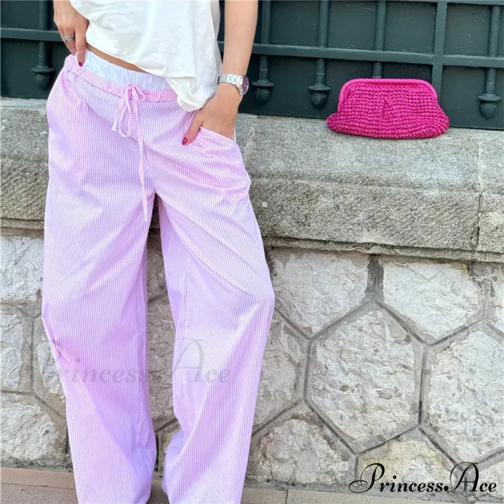 Checkered Pattern Stretchy Tie Waist Professional Pant - Image 2