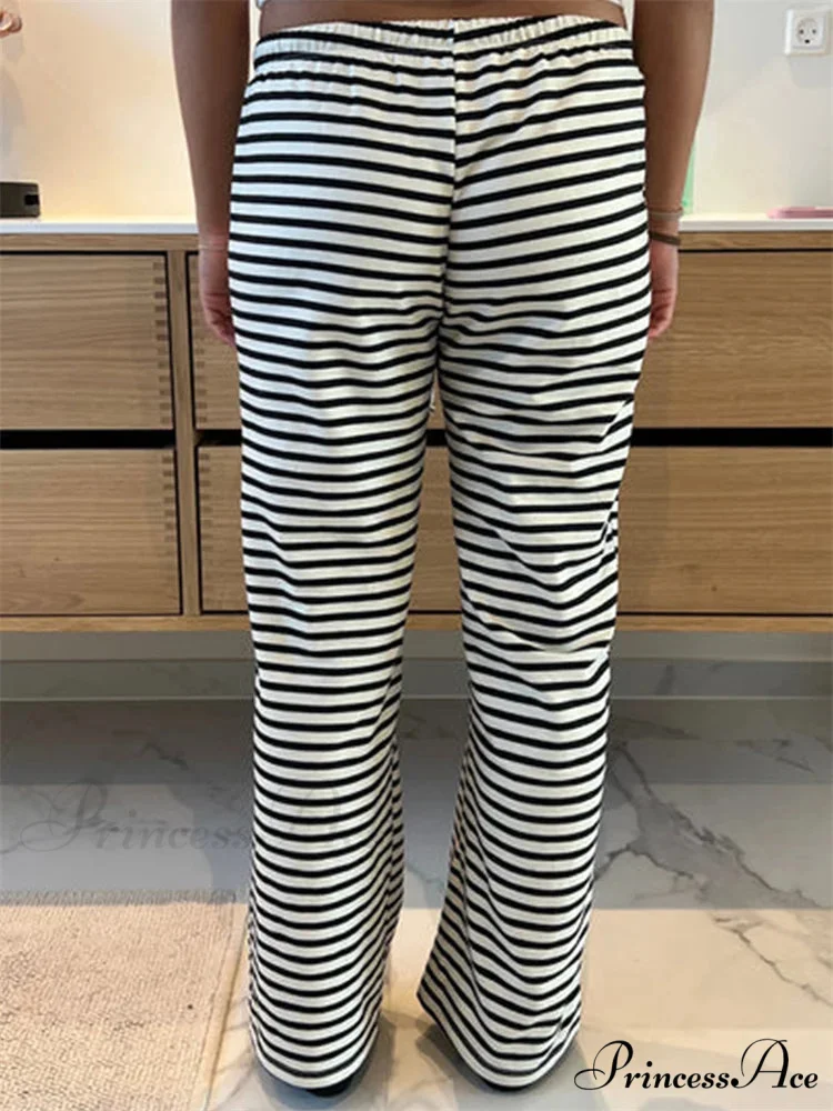 Checkered Pattern Wide Leg Informal Spring Summer Pant - Image 2