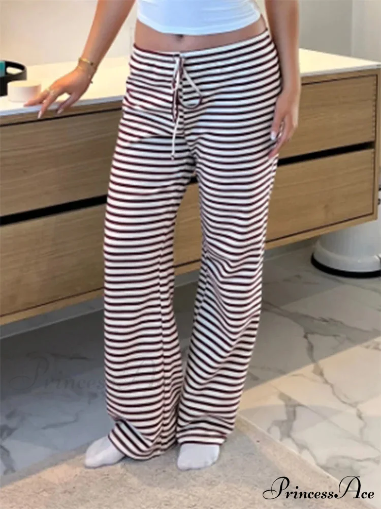 Checkered Pattern Wide Leg Informal Spring Summer Pant - Image 3