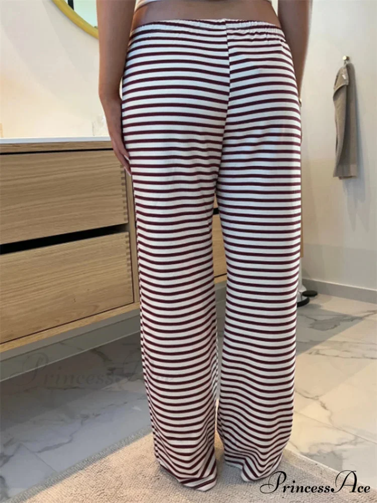 Checkered Pattern Wide Leg Informal Spring Summer Pant - Image 4