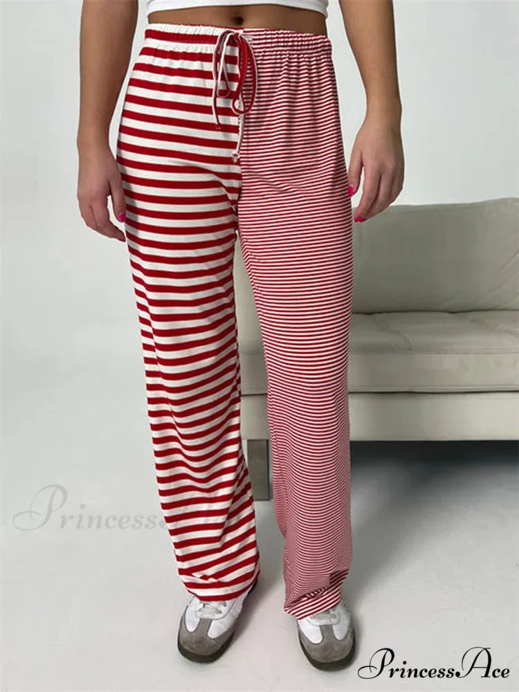 Checkered Pattern Wide Leg Informal Spring Summer Pant - Image 6