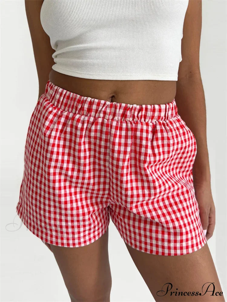 Checkered Pocket Lounge Short - Image 5