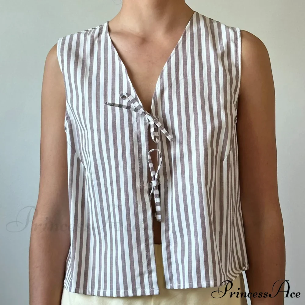 Checkered Tie Front Crop Top - Image 6