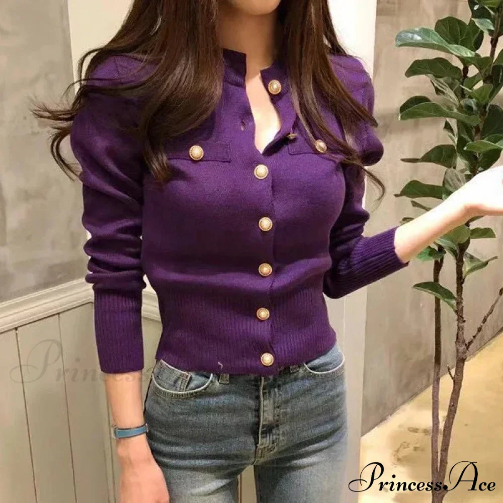 Chic Brief Retro Knitted Informal Cardigan - Image 3