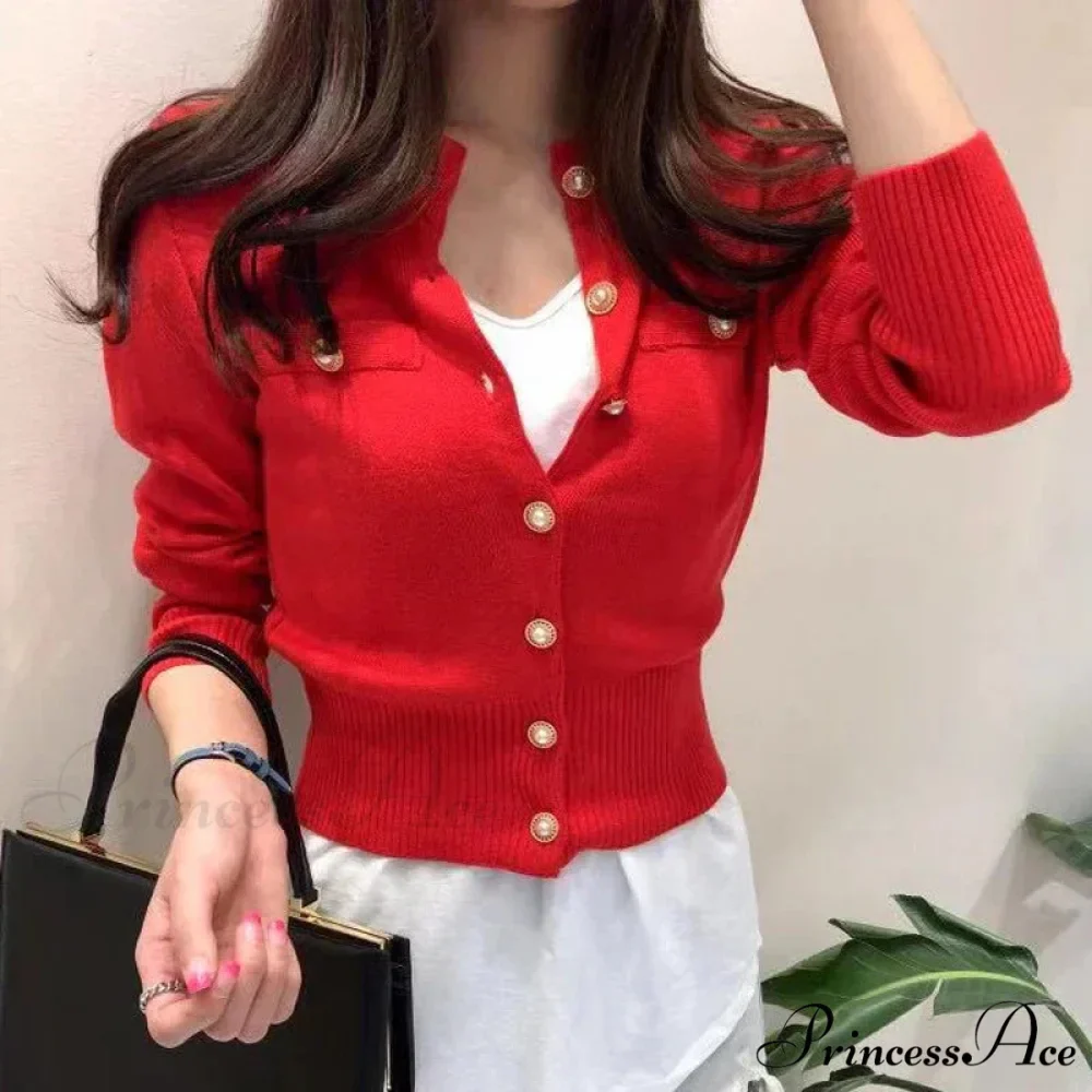 Chic Brief Retro Knitted Informal Cardigan - Image 4