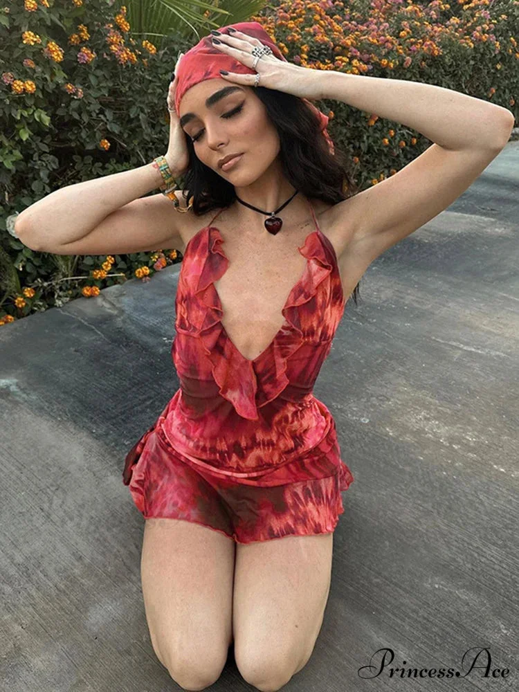 Chiffon Folds Mini Dress - Image 4