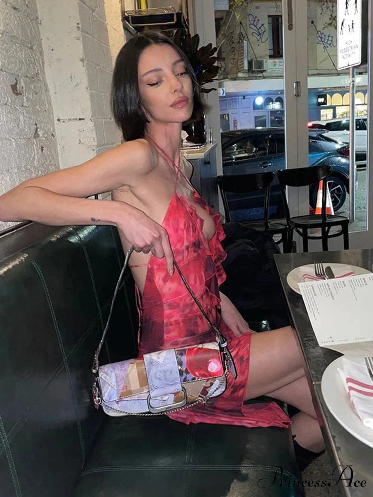 Chiffon Folds Mini Dress - Image 6