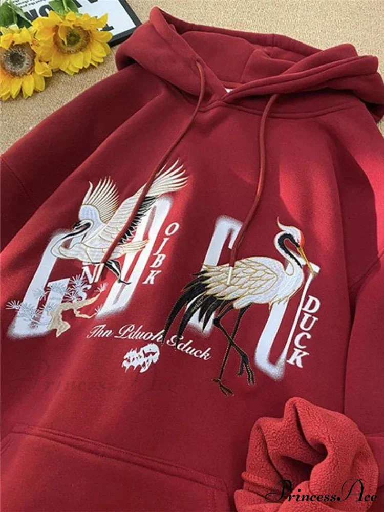 Chinese Heron Pullover Hoodie - Image 10