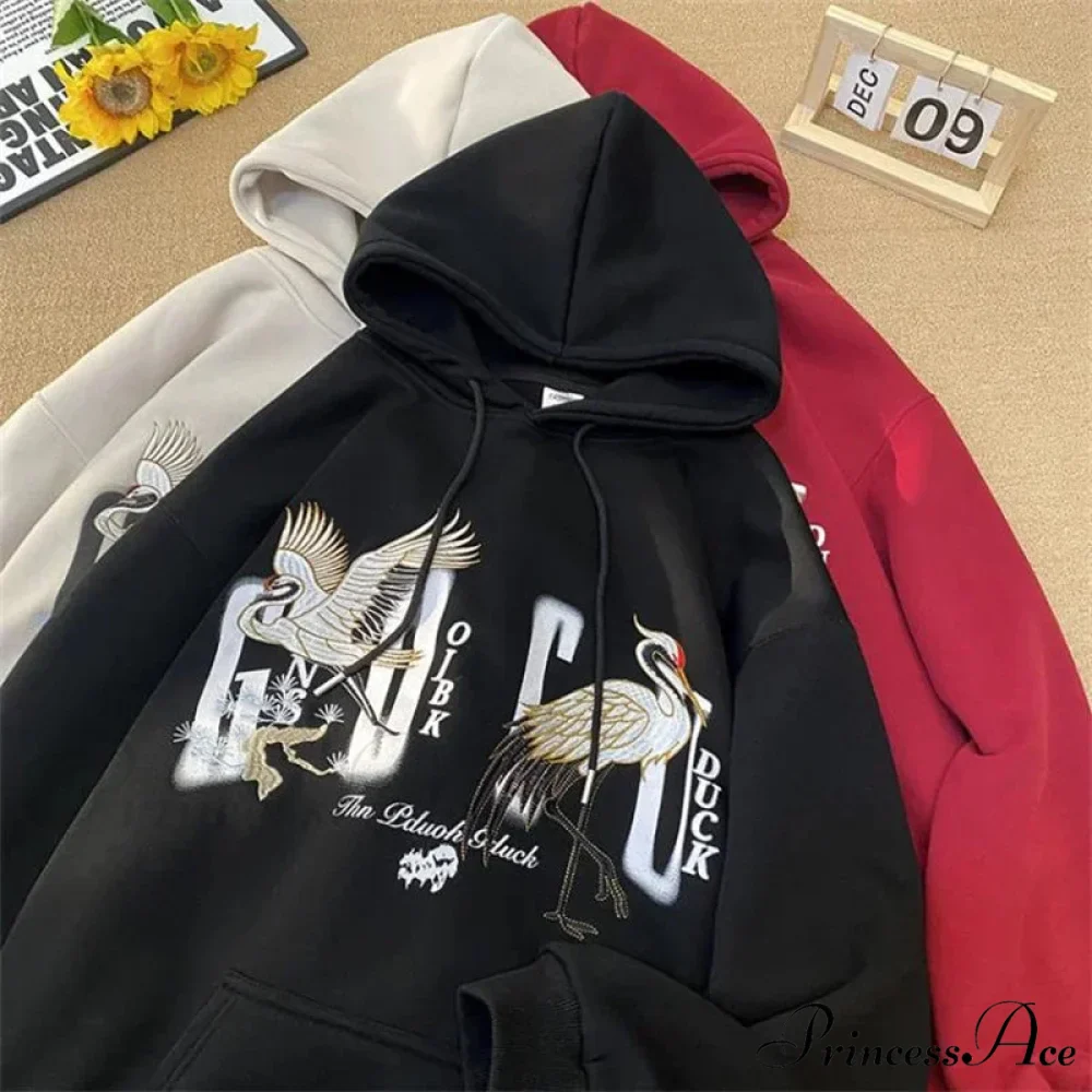 Chinese Heron Pullover Hoodie - Image 2