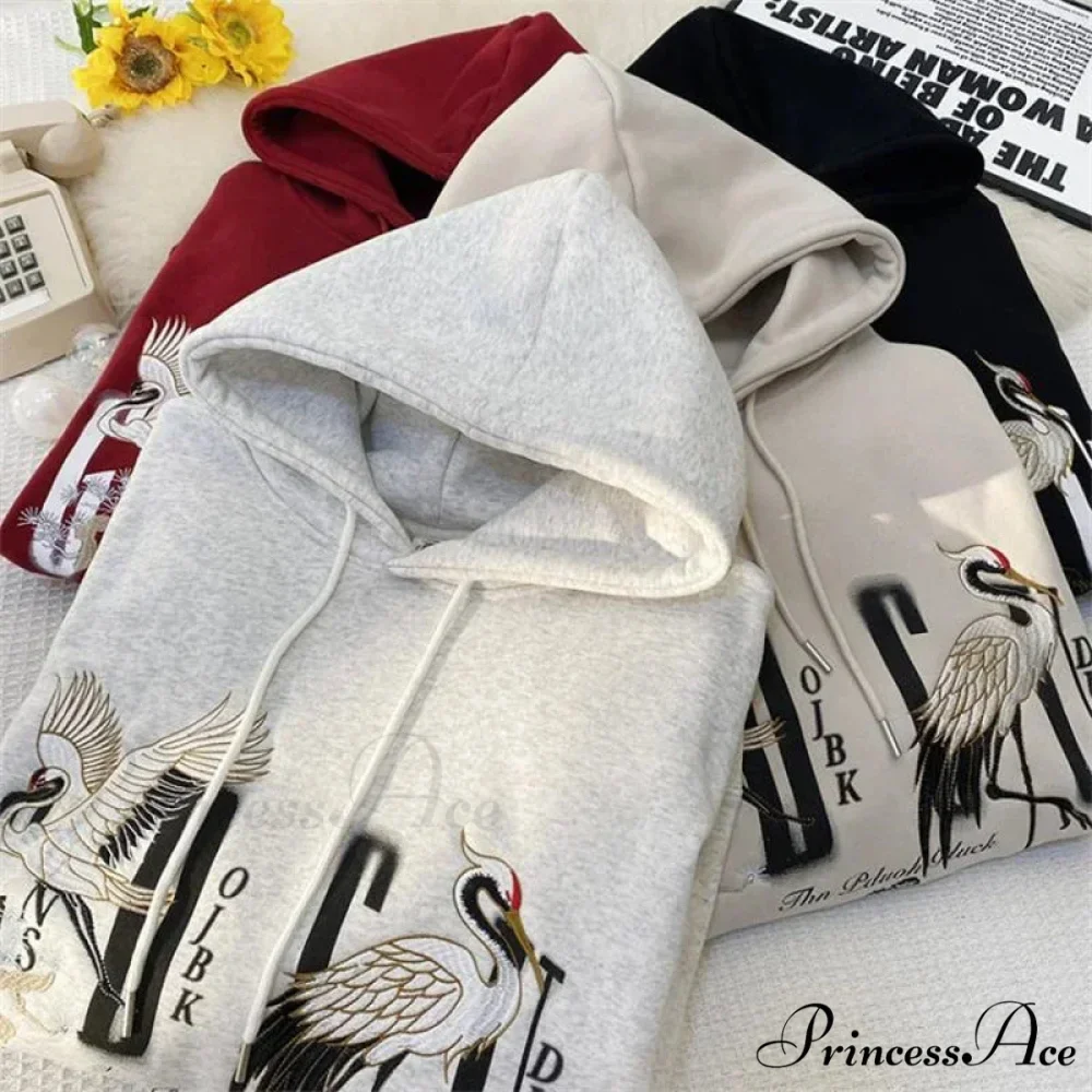 Chinese Heron Pullover Hoodie - Image 3