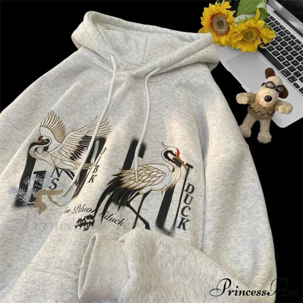 Chinese Heron Pullover Hoodie - Image 4